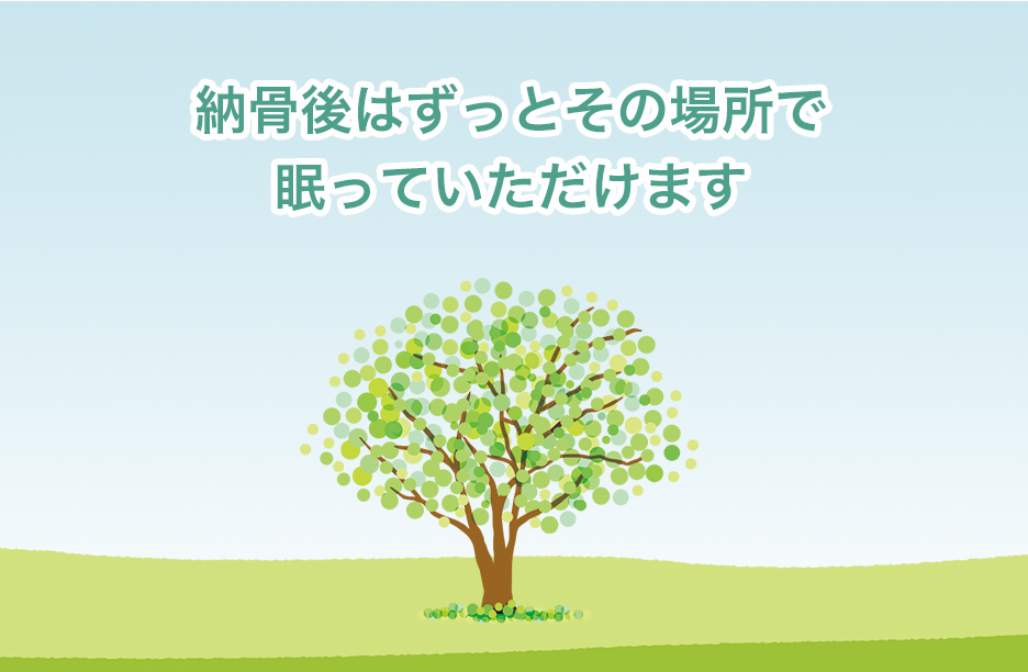 みつわ樹木葬小布施霊園の自然葬プランは納骨後ずっとその場所で眠っていただけます