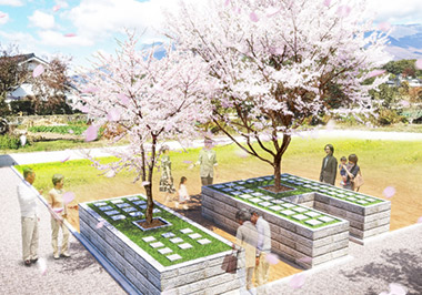 須坂樹木葬霊園、樹木葬区画のイメージ